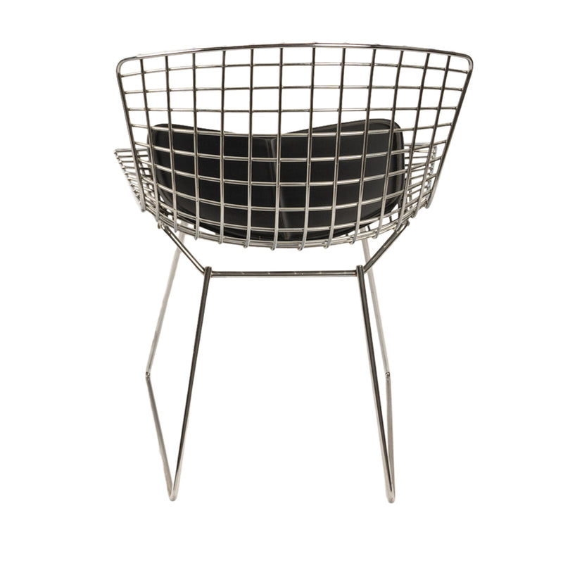 Pair Mid Century Modern Knoll Studio Steel Side Chairs & Pads Harry Bertoia 1970