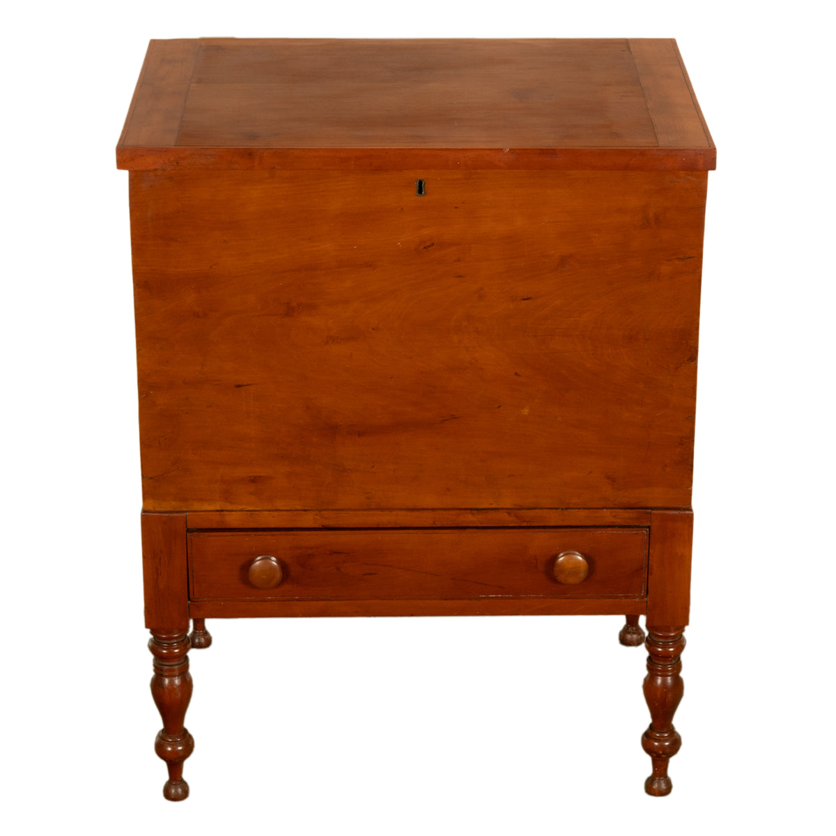Antique American Federal Sheraton Middle Tennessee Cherry Plantation Sugar Chest 1820