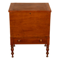 Antique American Federal Sheraton Middle Tennessee Cherry Plantation Sugar Chest 1820