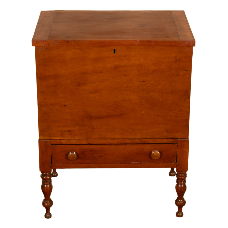 Antique American Federal Sheraton Middle Tennessee Cherry Plantation Sugar Chest 1820