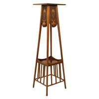 Antique Art Nouveau Inlaid Mahogany Leonard Wyburd Liberty & Co Plant Stand 1905