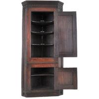 Antique Welsh Country Oak Georgian Corner Cabinet, circa 1760