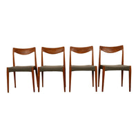 Four Mid Century Modern Danish "Bambi" Chairs Rolf Rastard & Adolf Relling 1960