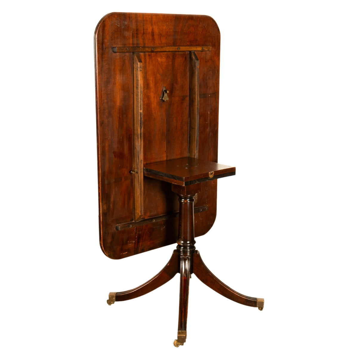 Antique Tilt Top Georgian Regency Mahogany Pedestal Breakfast Dining Table 1810