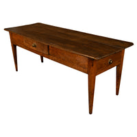Antique Early 19th Century French Provincial Farmhouse Fruitwood Serving Kitchen Table 1820