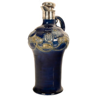 Antique Art Nouveau Royal Doulton Lambeth Whiskey Jug Silver Mounts London 1903