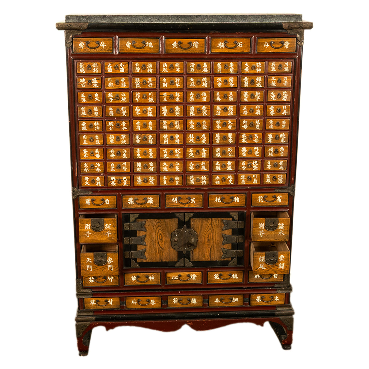 Antique Korean Elm Medicine Apothecary Cabinet Chest 88 Drawers Yakjang 1920