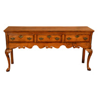 Antique 18th Century Georgian Oak & Crossbanded Mahogany Welsh Dresser Base 1780