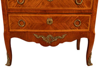 Pair Antique French Semainier Ormolu Marble Chests of Drawers by Kahn & Cie 1895