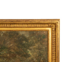 Antique American Impressionist Luminist Painting "River Ridge" Virginia by Lucien Whiting Powell, 1890