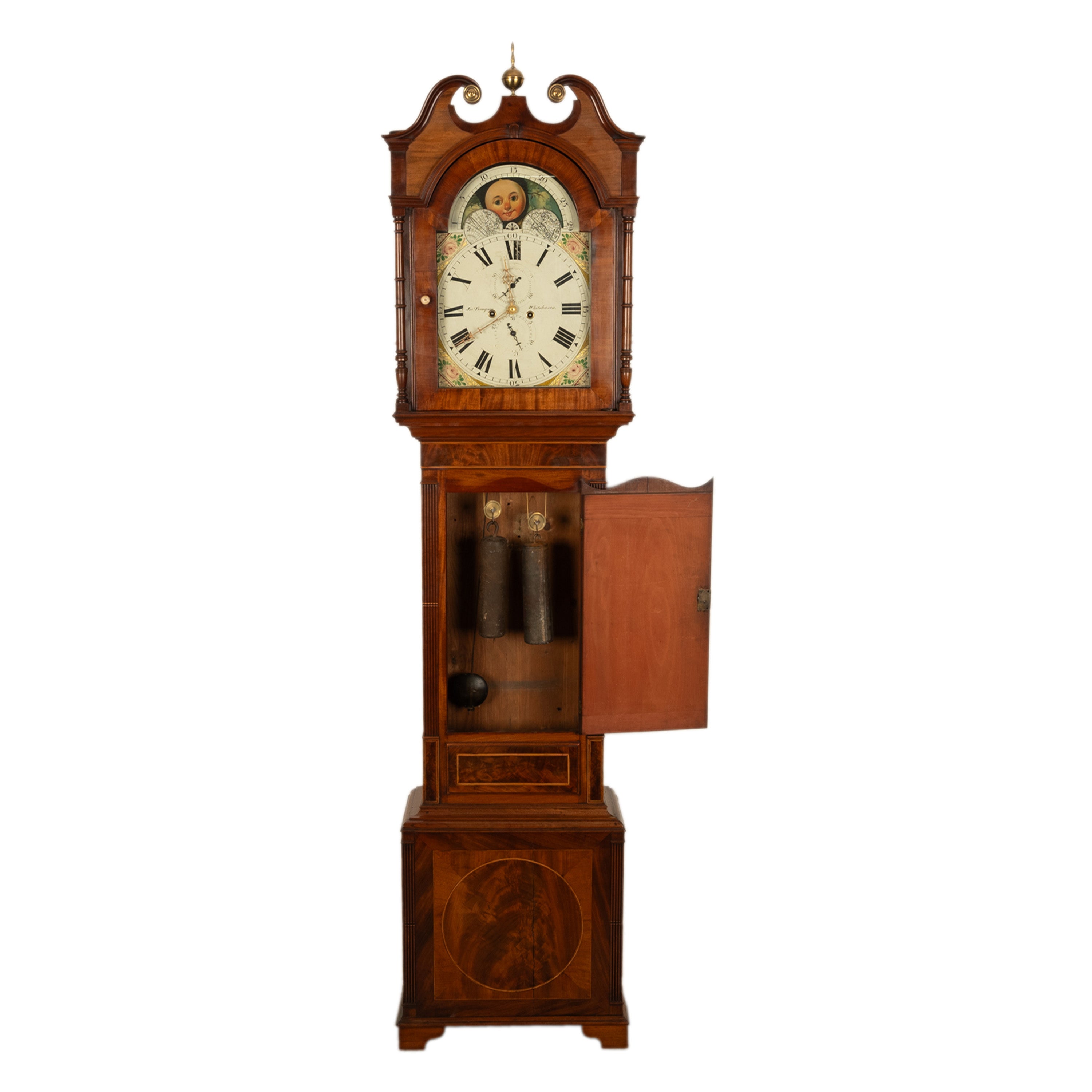 Antique Georgian Tall Case 8 Day Grandfather Clock Joseph Thompson