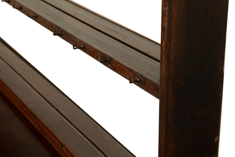 Antique 18th C George III Country Welsh Oak Dresser Plate Rack & Pot Board 1790