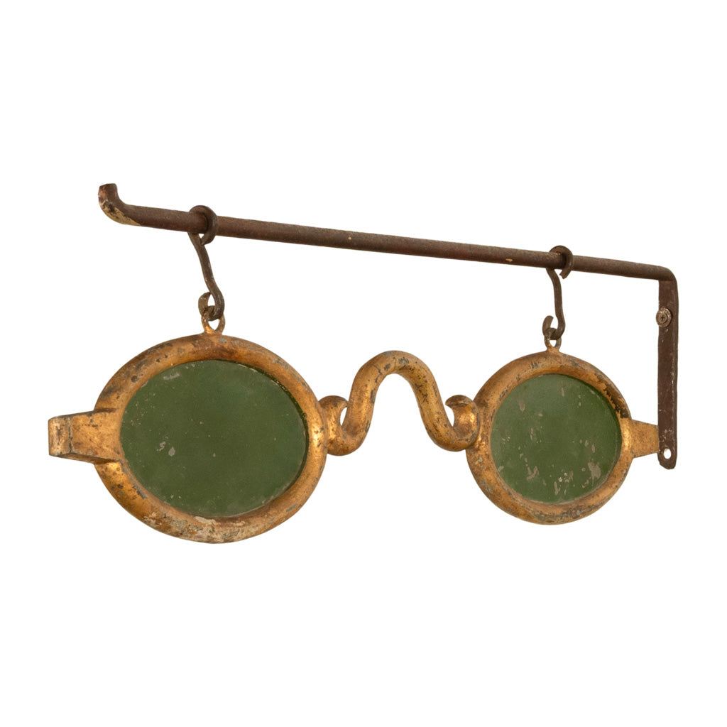 Antique American Gilt Cast Iron Optometrist Trade Mercantile Store Sign NY 1880