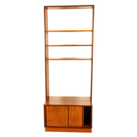 Mid Century Modern Danish Style Teak G Plan Form Five Two Section Bookcase 1967