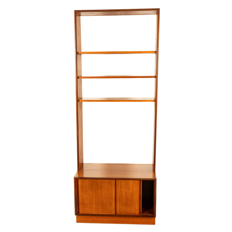 Mid Century Modern Danish Style Teak G Plan Form Five Two Section Bookcase 1967