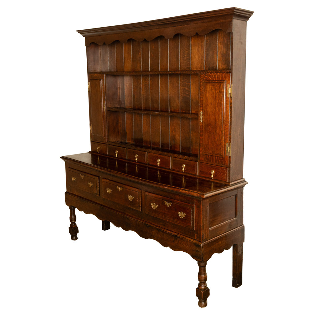 Antique 18th Century Georgian Oak Welsh Dresser Plate Rack Server Sideboard 1780