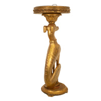 Antique French 18th Century Louis XVI Carved Gilt-Wood Greyhound Dog Jardinière Stand 1780