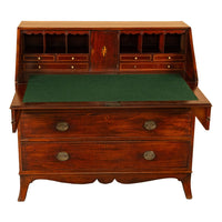 Fine Antique Georgian Mahogany Sheraton Inlaid Secretary Desk Bureau Chest 1780