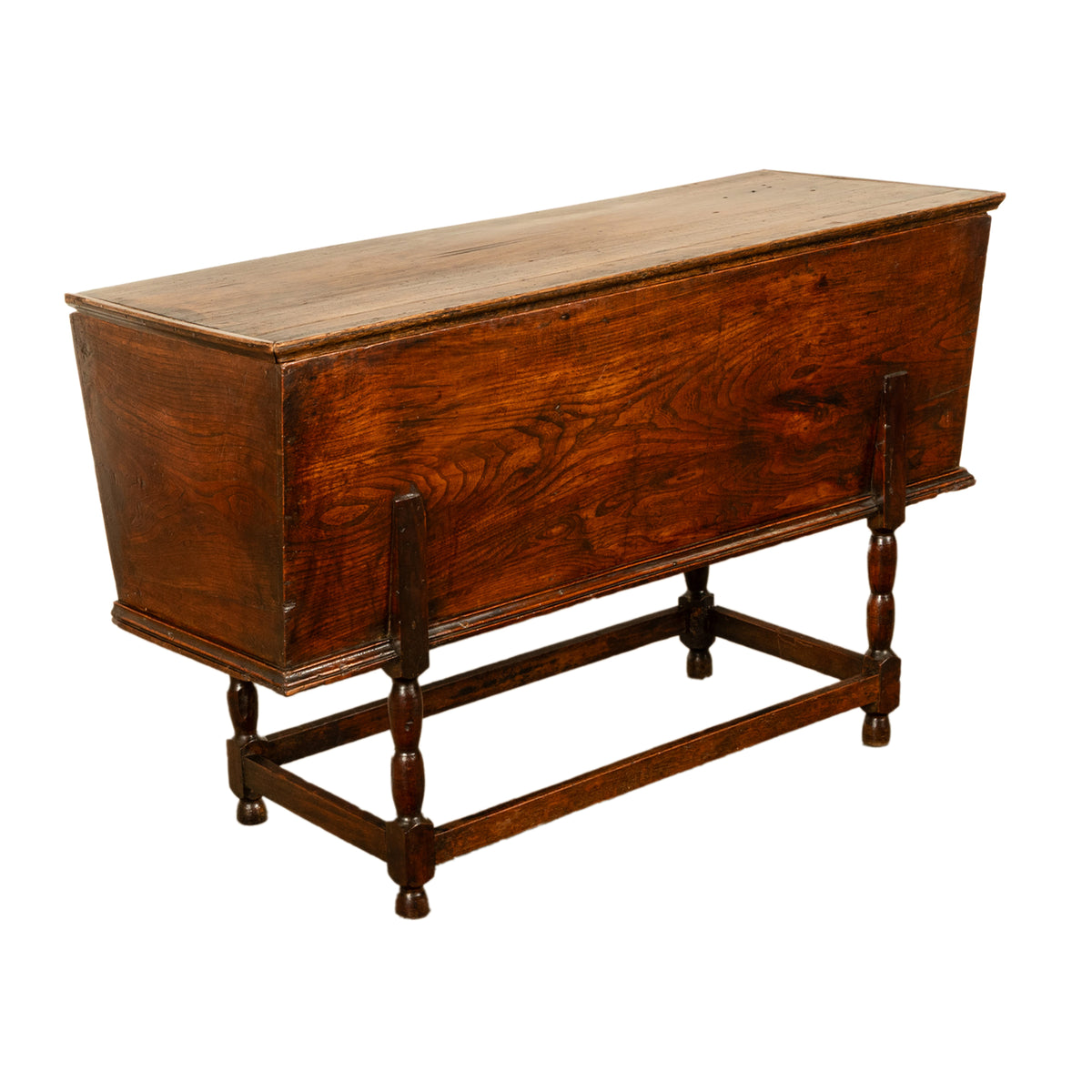 Antique Georgian Country 18th Century Elm Dough Bin Baker's Table Chest 1780