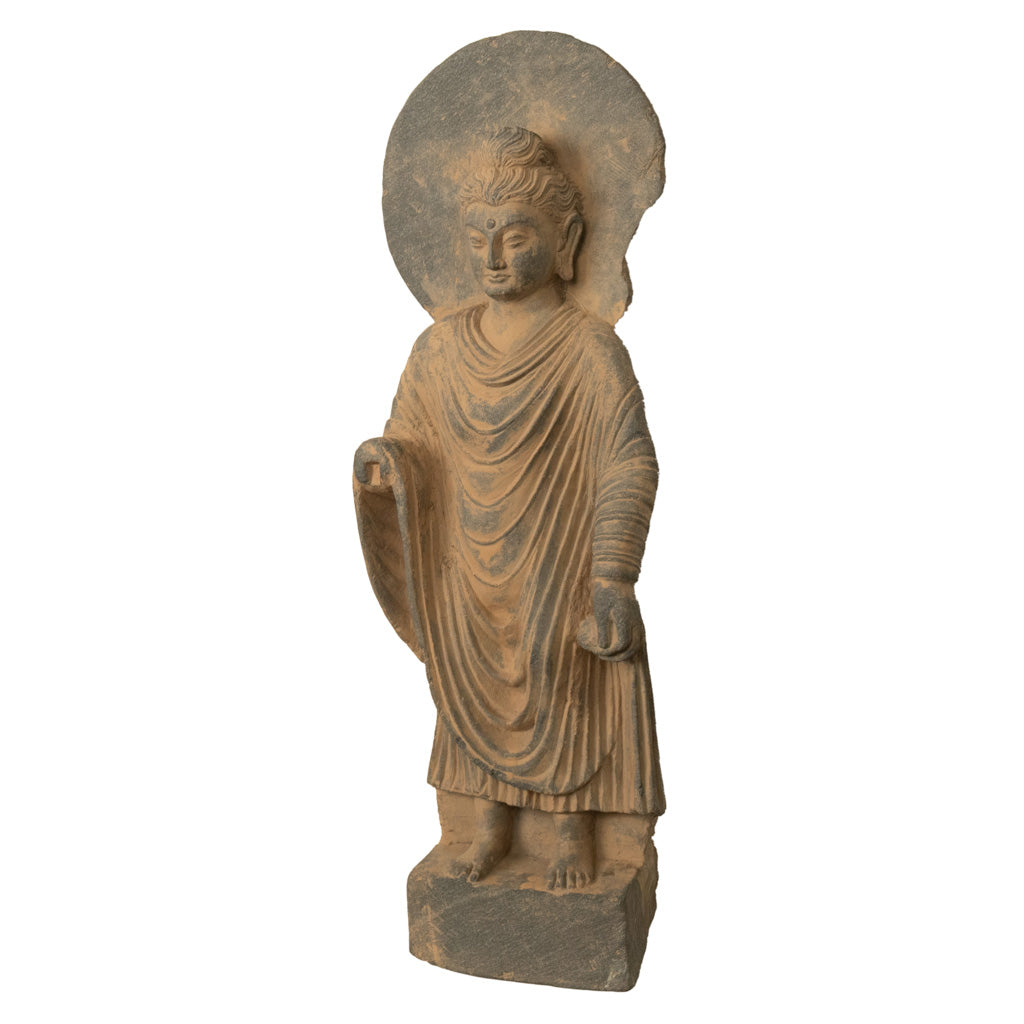 Ancient Indian Carved Stone Gandharan Shakyamuni Buddha Statue 2nd Century A.D.