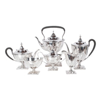 Antique American Art Deco Sterling Silver Tea Coffee Service Richard Dimes 1925