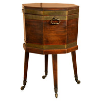 Antique 18th Century Georgian Mahogany & Brass Bound Wine Cooler Cellarette 1780