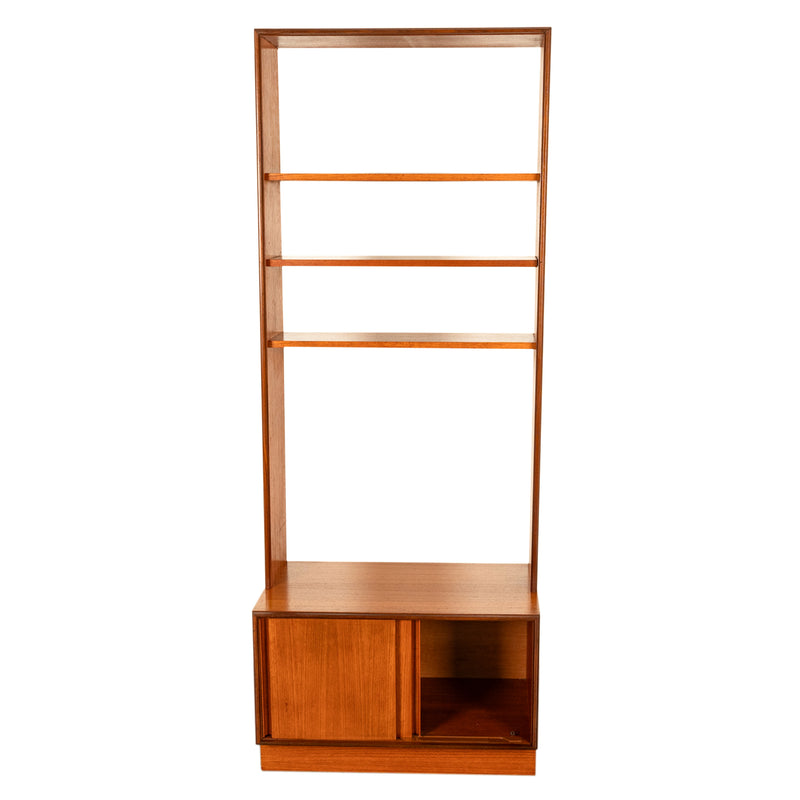 Mid Century Modern Danish Style Teak G Plan Form Five Two Section Bookcase 1967
