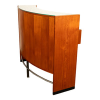 Mid Century Modern Danish Steel & Teak "Boomerang" Dry Bar by Eric Buch for Drylund 1960