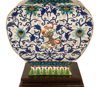 Antique Pair Monumental Chinese Qing Qianlong Period Cloissoné Enamel Vases 1795