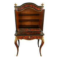 Antique Ebonized Boulle Ormolu Desk Cabinet Bonheur du Jour by Nordisk Kunst & Mobel-Etablissement Denmark