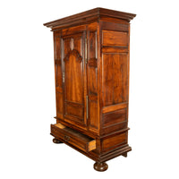 Antique 18th Century French Louis XIV Lyonaise Walnut Armoire Bonnetiere 1710