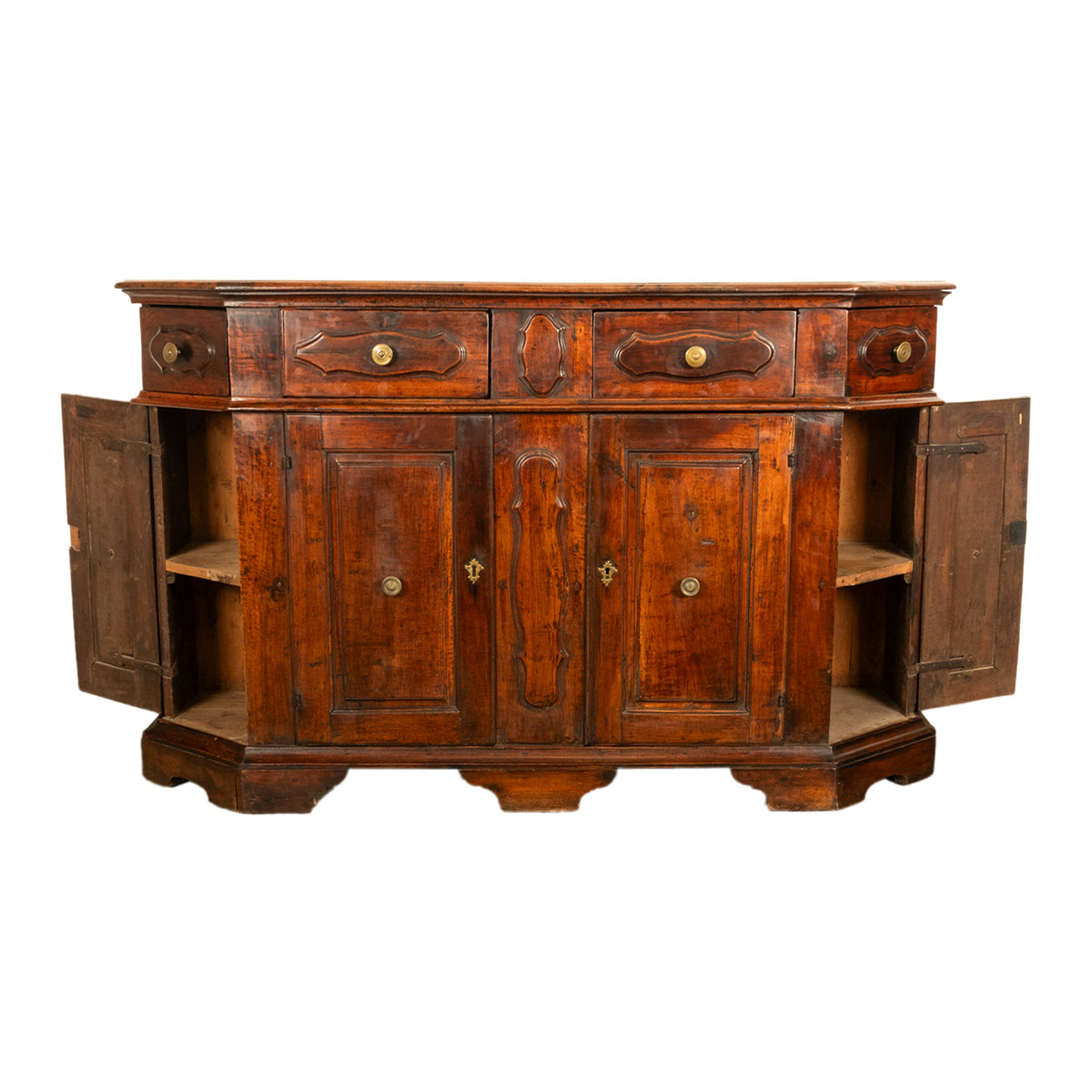 Antique Italian Walnut Baroque Credenza Buffet Side Cabinet Circa 1680 Ex de Young Museum San Francisco