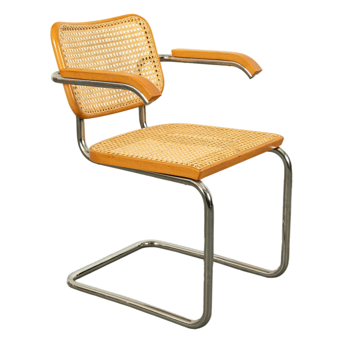 Set Six Marcel Breuer Mid Century Modern Cesca Chairs Knoll International 1973