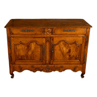 Antique 18th C French Provincial Louis XV Carved Walnut Sideboard Buffet 1780