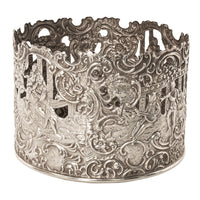 Antique American Sterling Silver Wine Bottle Decanter Coaster Cuff New York 1915