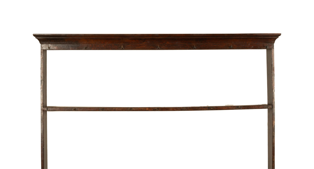 Antique 18th C George III Country Welsh Oak Dresser Plate Rack & Pot Board 1790