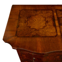 Antique Austrian Baroque Inlaid Walnut Burl Chest of Drawers Dresser Commode 1760