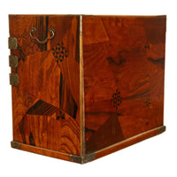 Antique Japanese Meiji Kodansu Tansu Marquetry Table Cabinet Jewelry Chest 1880