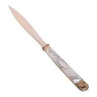 Antique Russian Imperial Romanov Silver Gilt Letter Opener Czar Nicholas II 1870