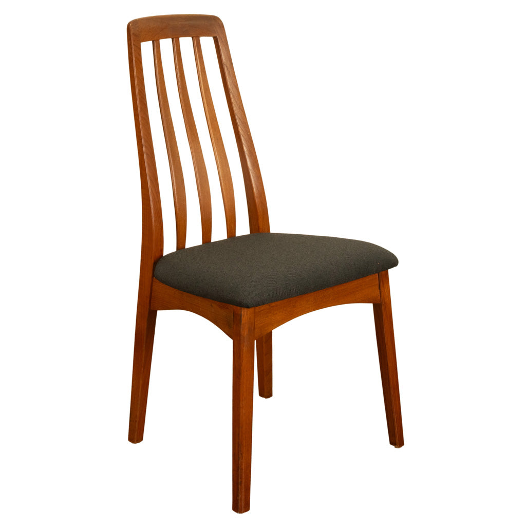 Set 4 Danish Mid Century Modern "Eva" Teak Dining Chairs by Niels Koefoed 1964