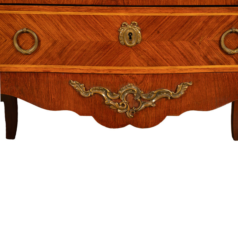 Pair Antique French Semainier Ormolu Marble Chests of Drawers by Kahn & Cie 1895