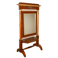 Fine Antique French Gilded Mahogany Ormolu Napoleonic Empire Cheval Mirror 1815