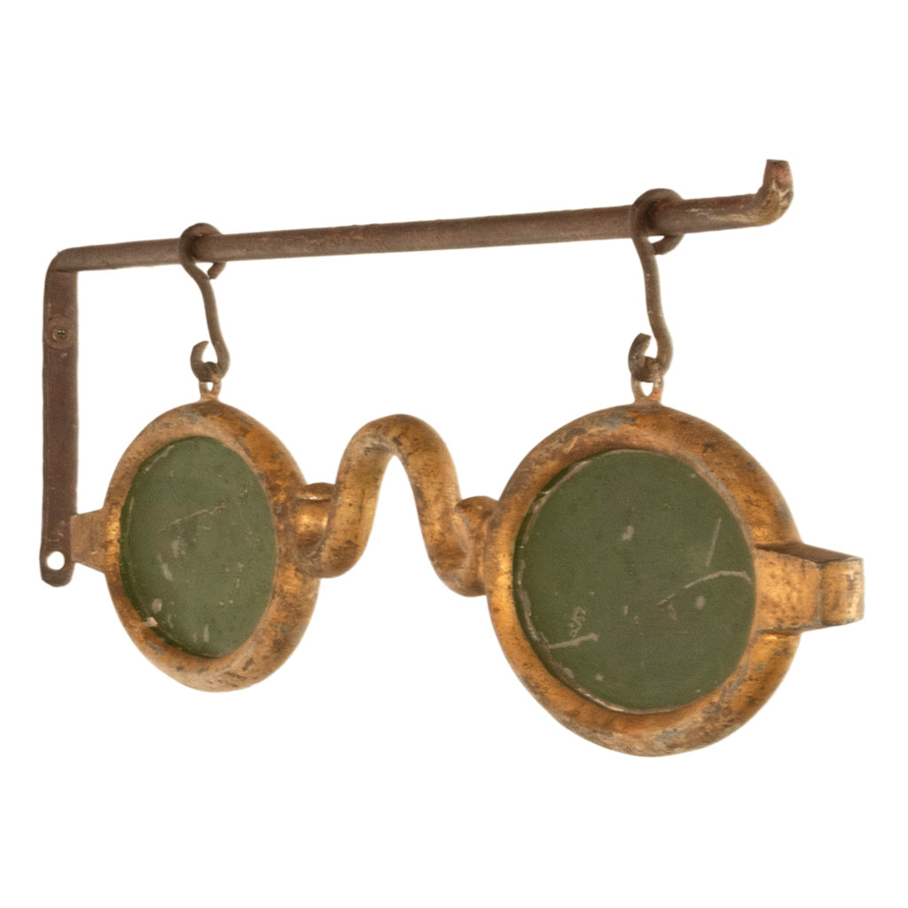 Antique American Gilt Cast Iron Optometrist Trade Mercantile Store Sign NY 1880
