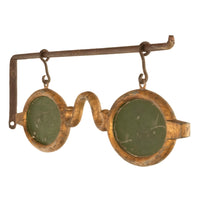 Antique American Gilt Cast Iron Optometrist Trade Mercantile Store Sign NY 1880