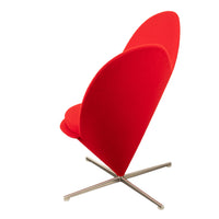 Mid Century Modern Red Heart Cone Chair Verner Panton for Vitra Mint Condition