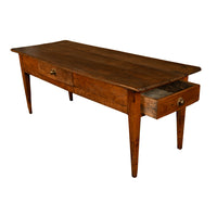 Antique Early 19th Century French Provincial Farmhouse Fruitwood Serving Kitchen Table 1820