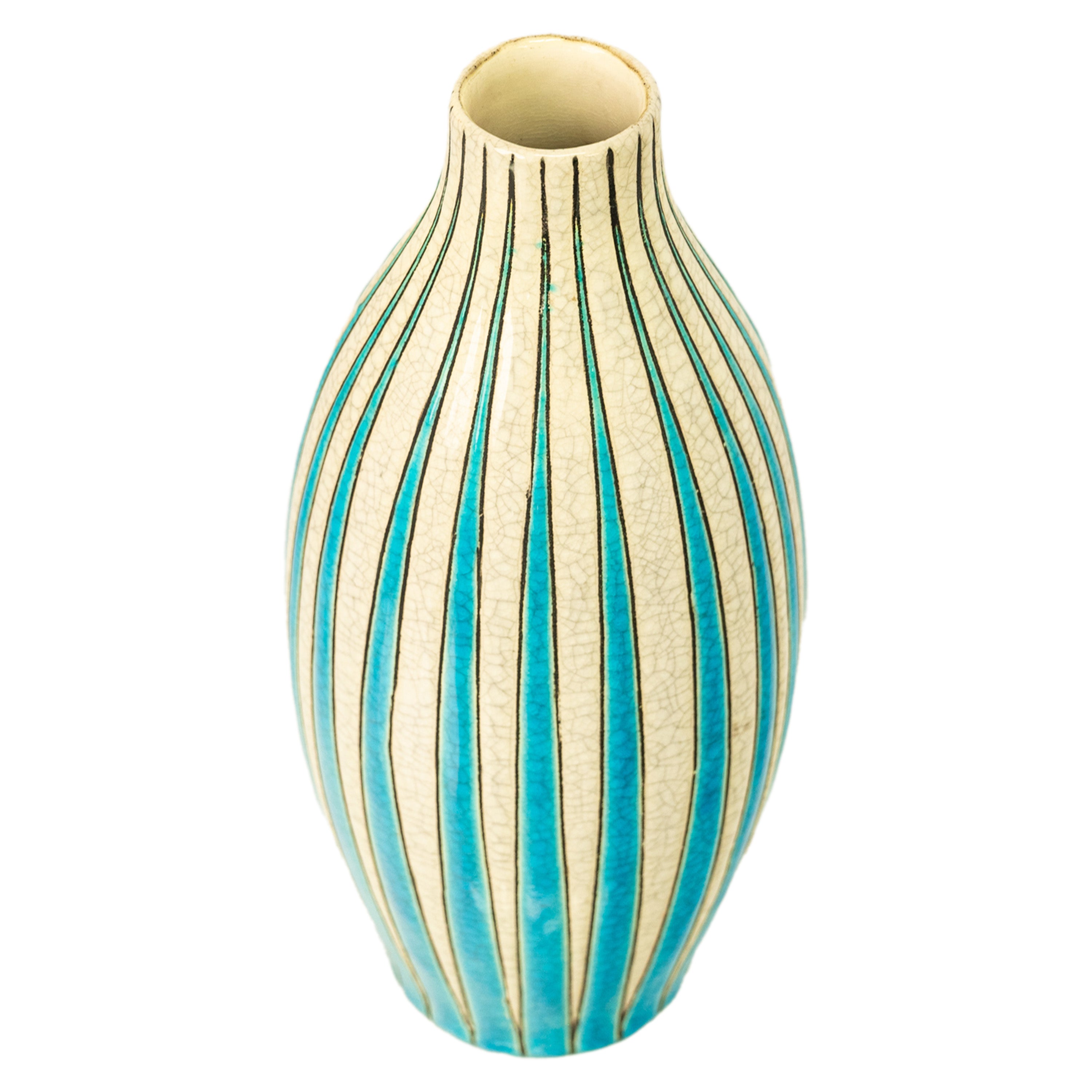 Antique Art Deco Belgian Pottery Vase Maurice Dufrene Boch Freres