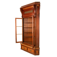 Antique Monumental Victorian Mansion Eastlake Fir Corner Cupboard Cabinet Oregon,  circa 1882
