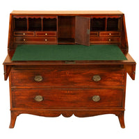 Fine Antique Georgian Mahogany Sheraton Inlaid Secretary Desk Bureau Chest 1780