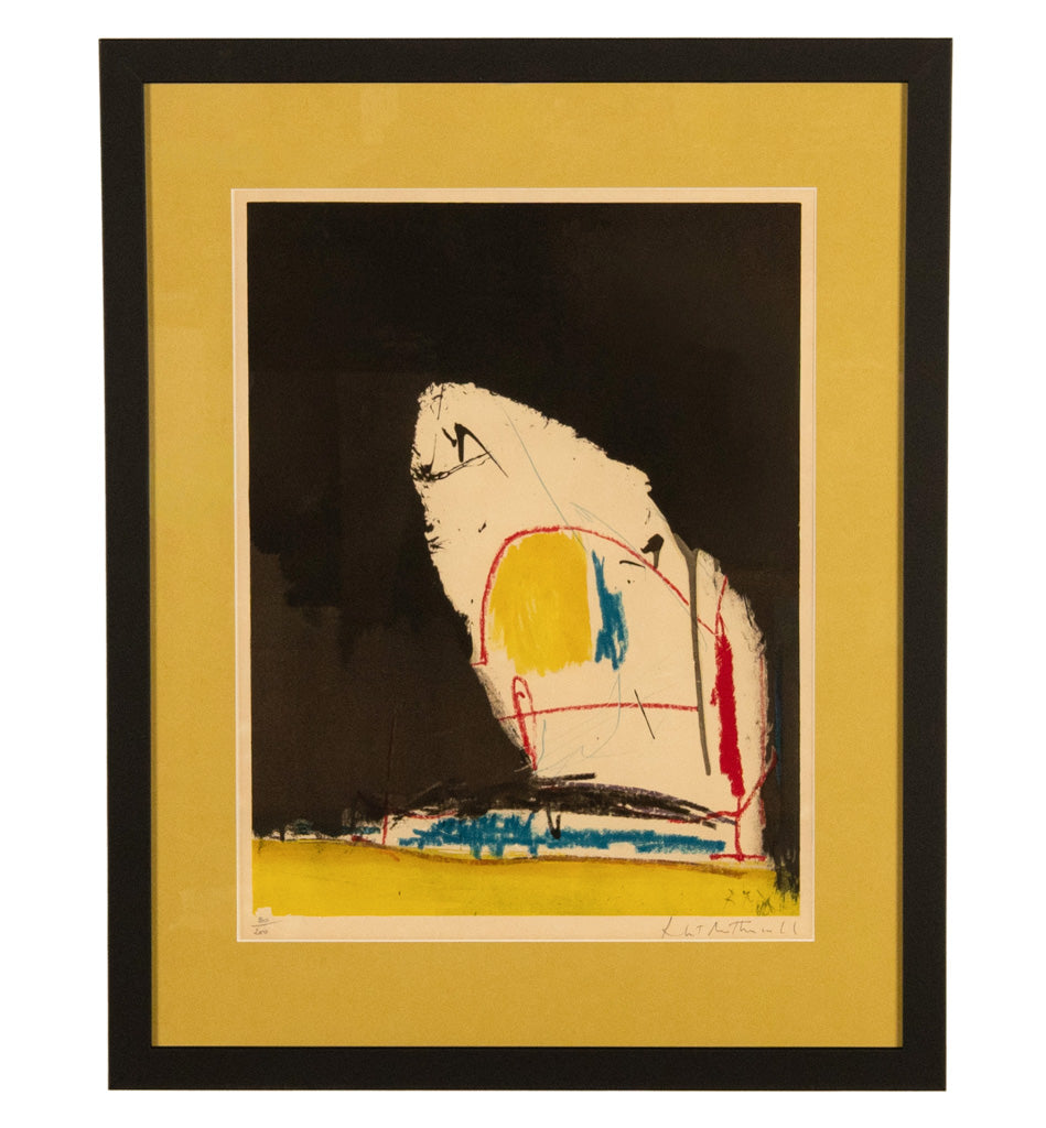 American Abstract Expressionist Color Pochoir "Capriccio" Signed Numbered 80/200 by Robert Motherwell,  1961
